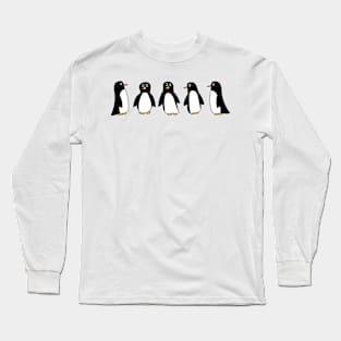 5 little penguins Long Sleeve T-Shirt